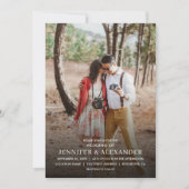 モダンエレガントクラシック結婚写真 招待状 (正面)