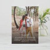 モダンエレガントクラシック結婚写真 招待状 (スタンド正面)