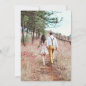 モダンエレガントクラシック結婚写真 招待状 (裏面)