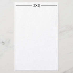 モダンエレガントクラシック黒の文房具 便箋