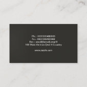 モダンエレガントクリエイティブお洒落プロフェッショナル 名刺 (裏面)