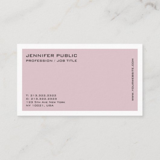 モダンエレガントクリエイティブトレンディーバラカラーデザイン 名刺 (裏面)