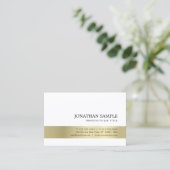 モダンエレガントクリエイティブ金ゴールドルックプロフェッショナル 名刺 (スタンド正面)