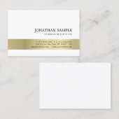 モダンエレガントクリエイティブ金ゴールドルックプロフェッショナル 名刺 (正面/裏面)