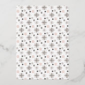 モダンエレガントクリスマスバラ箔ノンフォトカード 箔招待状 (裏面)