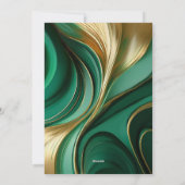 モダンエレガントクリスマス・グリーンと金ゴールド シーズンカード (裏面)