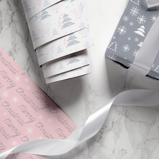 モダンエレガントクリスマス ラッピングペーパーシート