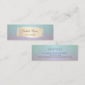 モダンエレガントグラデーショングリッター、金ゴールドブラシストローク スキニー名刺 (正面/裏面)