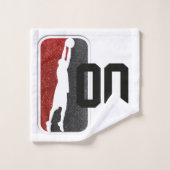 モダンエレガントグリッターカレッジバスケットボールスポーツ バスタオルセット (ウォッシュタオル)