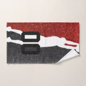 モダンエレガントグリッターカレッジバスケットボールスポーツ バスタオルセット (ハンドタオル)