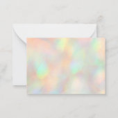 モダンエレガントグリッターホログラフィ縁どー ノートカード (裏面)