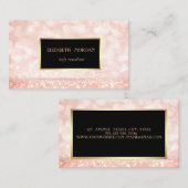 モダンエレガントグリッター《写真》ぼけ味、フレーム 名刺 (正面/裏面)