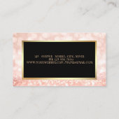 モダンエレガントグリッター《写真》ぼけ味、フレーム 名刺 (裏面)