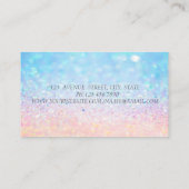 モダンエレガントグリッター《写真》ぼけ味Silver Headphone DJ 名刺 (裏面)