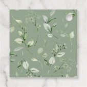 モダンエレガントグリーン フォールド サンクス フェイバータグ (裏面)