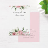 モダンエレガントシック水色フローラ表示カード (デスク)