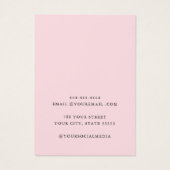 モダンエレガントシック水色フローラ表示カード (裏面)