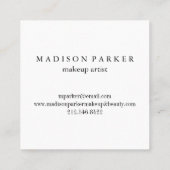 モダンエレガントシャンパン抽象芸術美しいスタイリストS スクエア名刺 (裏面)