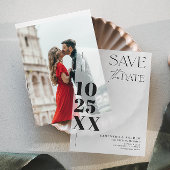 モダンエレガントシンプルはっきりしたScript日付の保存 ベラム紙招待状