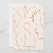 モダンエレガントシンプルアーチテラコッタ結婚 招待状 (裏面)