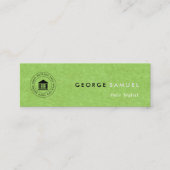 モダンエレガントシンプルカスタムのロゴと名前 スキニー名刺 (正面)