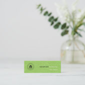 モダンエレガントシンプルカスタムのロゴと名前 スキニー名刺 (スタンド正面)