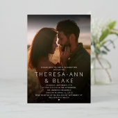 モダンエレガントシンプルカップルのシャワー招待状 箔招待状 (立ち正面)