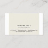 モダンエレガントシンプルクリエイティブプレーンプロフェッショナル 名刺 (裏面)