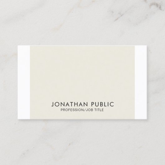 モダンエレガントシンプルクリエイティブプレーンプロフェッショナル 名刺 (正面)