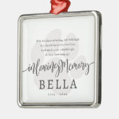 モダンエレガントシンプルシックなポーペットキャットメモリアル メタルオーナメント (左)