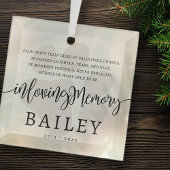 モダンエレガントシンプルシックなポーペットメモリアル ガラスオーナメント