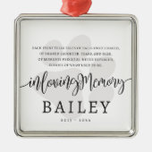 モダンエレガントシンプルシックなポーペットメモリアル メタルオーナメント (正面)