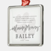 モダンエレガントシンプルシックなポーペットメモリアル メタルオーナメント (左)