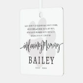 モダンエレガントシンプルシックなポーペットメモリアル メタルオーナメント (正面左)