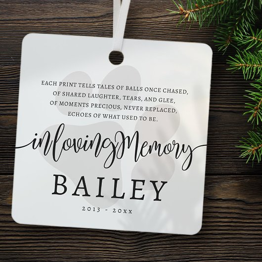 モダンエレガントシンプルシックなポーペットメモリアル メタルオーナメント