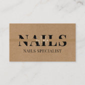 モダンエレガントシンプルタイポグラフィネイルアーティスト 名刺 (正面)