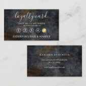 モダンエレガントシンプルタイポグラフィロイヤリティカード 名刺 (正面/裏面)