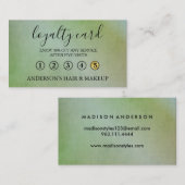 モダンエレガントシンプルタイポグラフィロイヤリティカード 名刺 (正面/裏面)