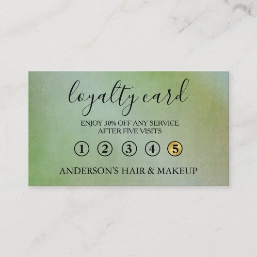 モダンエレガントシンプルタイポグラフィロイヤリティカード 名刺 (正面)