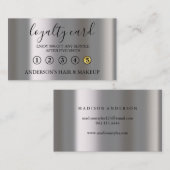 モダンエレガントシンプルタイポグラフィロイヤリティカード 名刺 (正面/裏面)