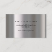 モダンエレガントシンプルタイポグラフィロイヤリティカード 名刺 (裏面)