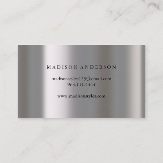 モダンエレガントシンプルタイポグラフィロイヤリティカード 名刺 (裏面)