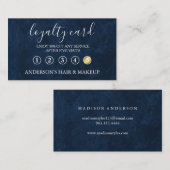 モダンエレガントシンプルタイポグラフィロイヤリティカード 名刺 (正面/裏面)