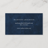 モダンエレガントシンプルタイポグラフィロイヤリティカード 名刺 (裏面)