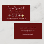 モダンエレガントシンプルタイポグラフィロイヤリティカード 名刺 (正面/裏面)