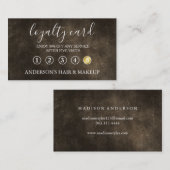 モダンエレガントシンプルタイポグラフィロイヤリティカード 名刺 (正面/裏面)