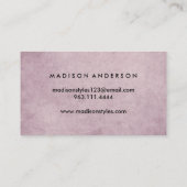 モダンエレガントシンプルタイポグラフィロイヤリティカード 名刺 (裏面)