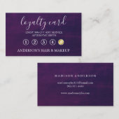 モダンエレガントシンプルタイポグラフィロイヤリティカード 名刺 (正面/裏面)