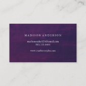 モダンエレガントシンプルタイポグラフィロイヤリティカード 名刺 (裏面)