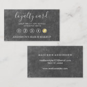 モダンエレガントシンプルタイポグラフィロイヤリティカード 名刺 (正面/裏面)